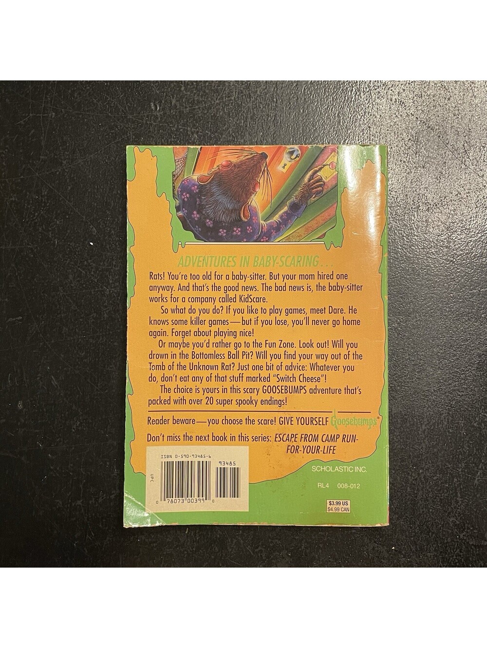 1st Print RL Stine Give Yourself Goosebumps #18 Attack of the Beastly Babysitter